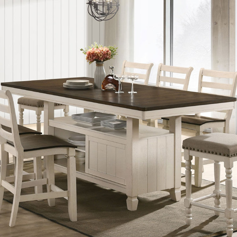 Rosalind Wheeler Aneda Counter Height 78" Dining Table | Wayfair